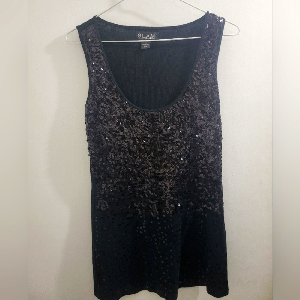 G.L.A.M women's sequin shirt
